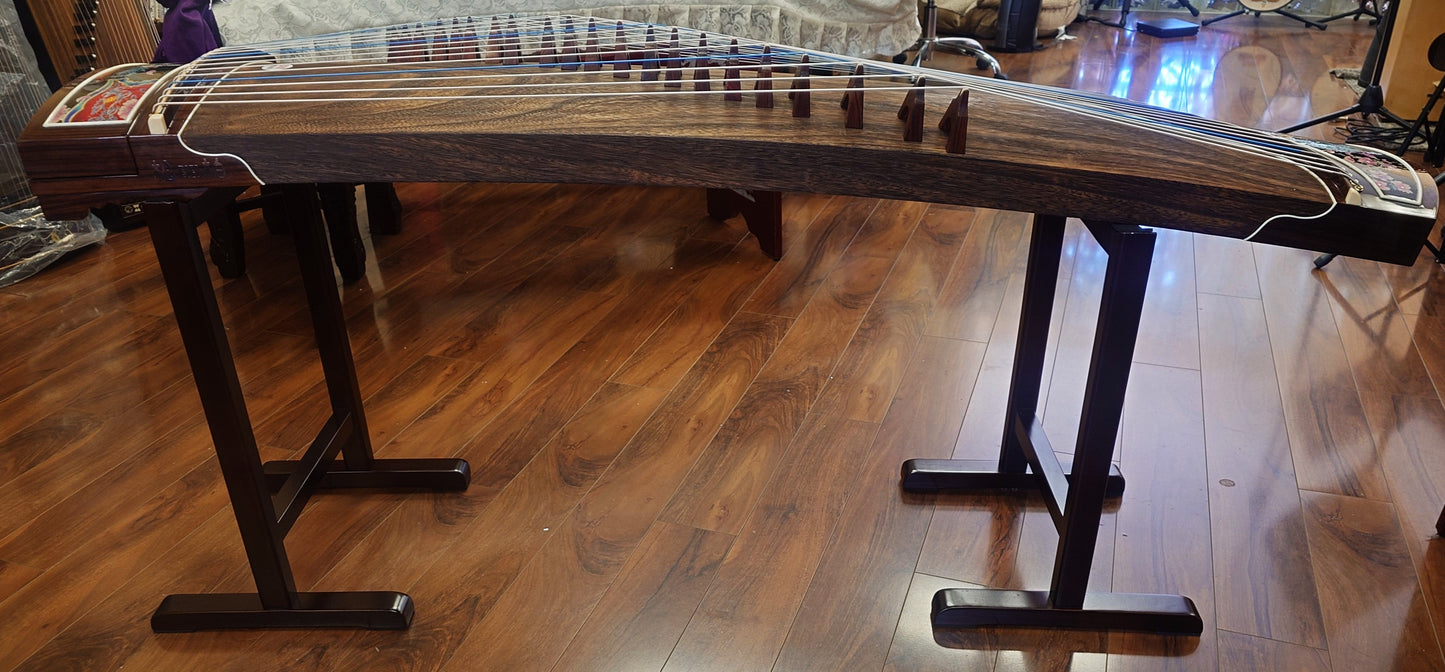 New Style 2-piece Walnut Wood Guzheng Stands (Taller Stands)