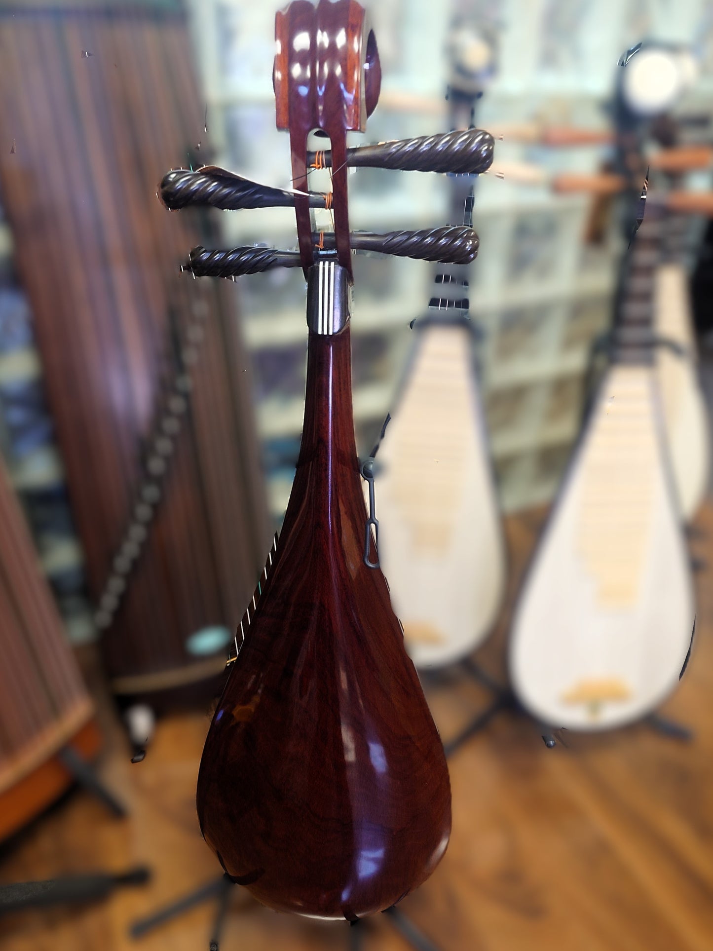 Dunhuang Collection Pipa Burmese Rosewood with Camel Bone