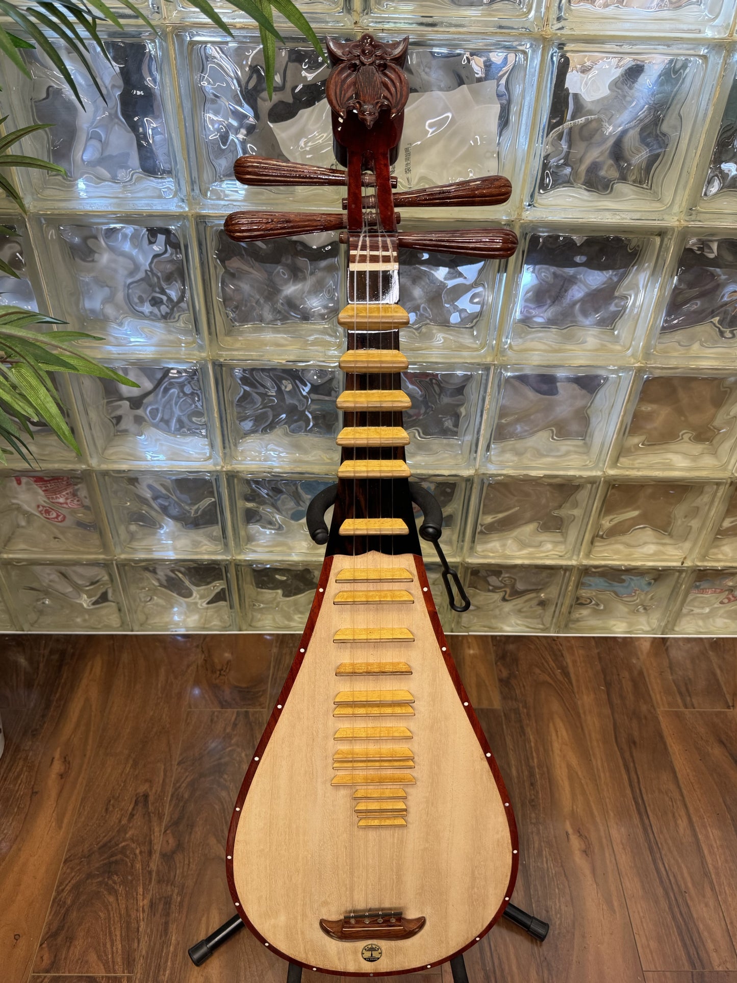 Dan Ty Ba with Inlay Vietanmese Lute Musical Instrument - Traditional Tuning