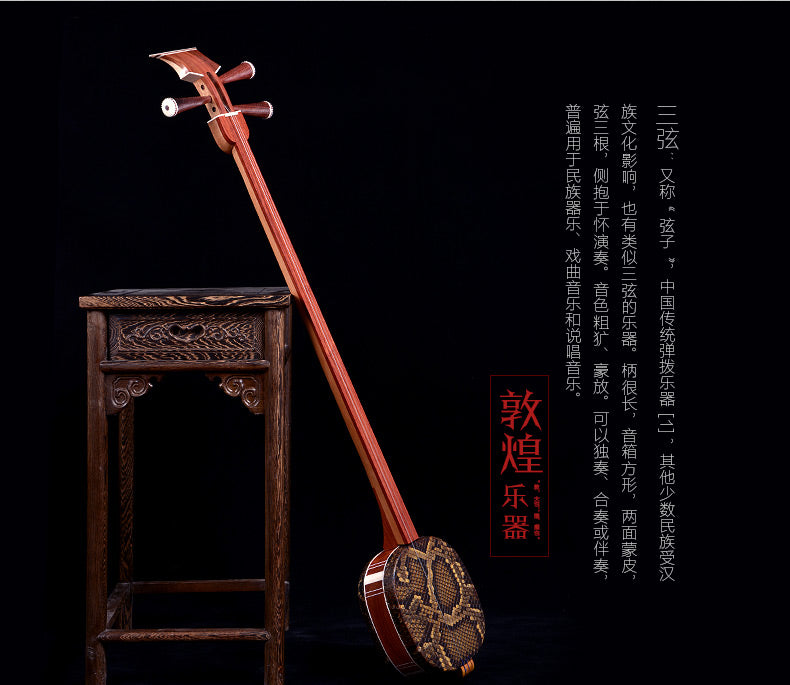 Professional Shanghai Dunhuang Rosewood Large Sanxian